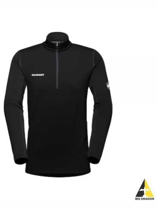 Men's Aenergy ML Half Zip Pull Long Sleeve T-Shirt Black - MAMMUT - BALAAN 2