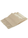 L'Echarpe Fringe Logo Virgin Wool Muffler Beige - JACQUEMUS - BALAAN.