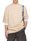 Men's Logo Patch Crew Neck Gold Short Sleeve TShirt 125BT232003F - FEAR OF GOD ESSENTIALS - BALAAN 1