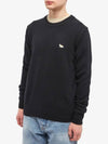 Baby Fox Patch Cozy Round Neck Knit Top Black - MAISON KITSUNE - BALAAN 3