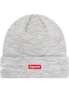 New Era S Logo Beanie Heather Gray - SUPREME - BALAAN 2