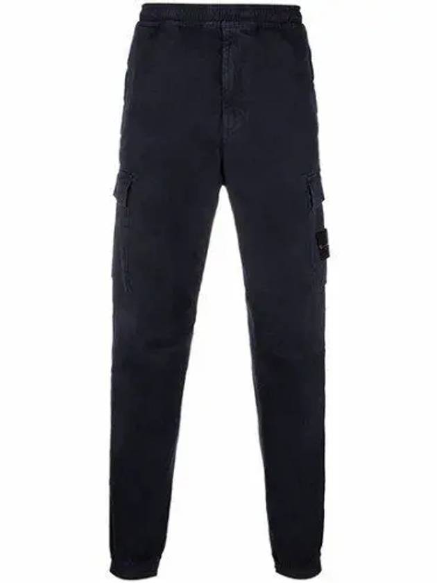 Men's Wappen Patch Straight Pants Navy - STONE ISLAND - BALAAN 2