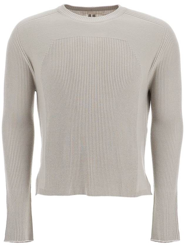 'ribbed wool geo pullover swe - RICK OWENS - BALAAN 1