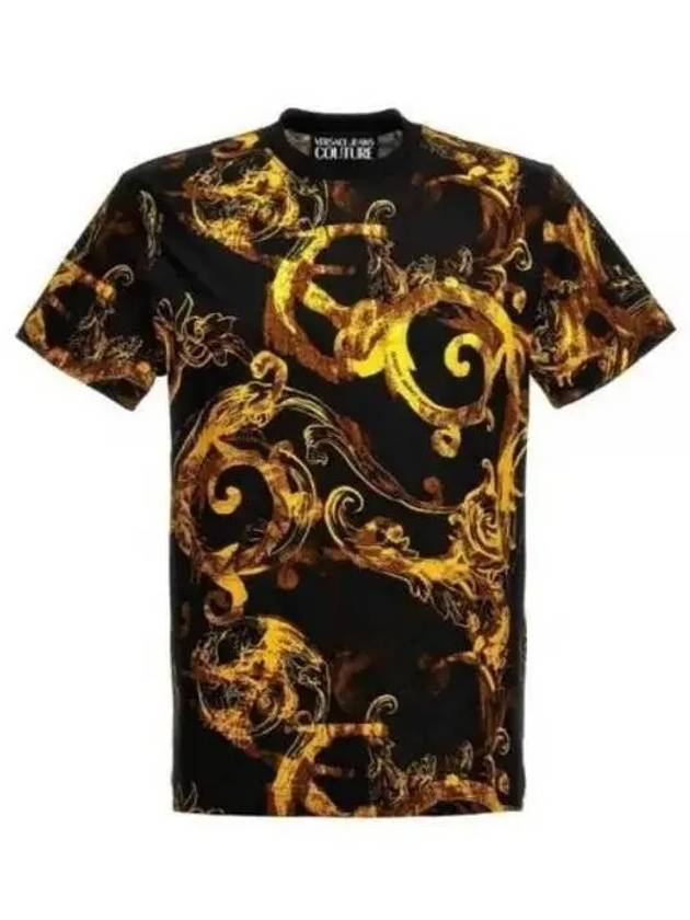 24 WATERCOLOUR COUTURE T SHIRT 76GAH6S0 JS287 G89 watercolor - VERSACE - BALAAN 1