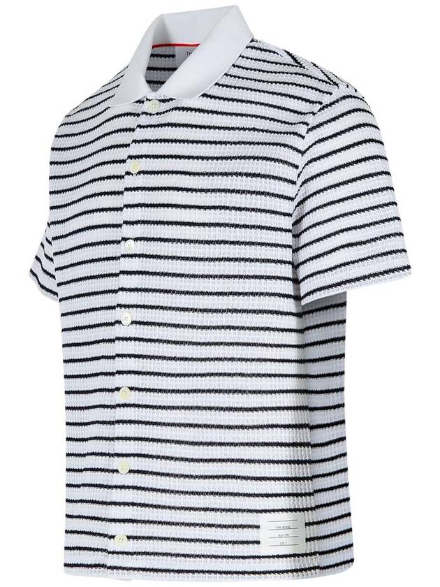 Thom Browne Navy Cotton Polo Shirt - THOM BROWNE - BALAAN 2