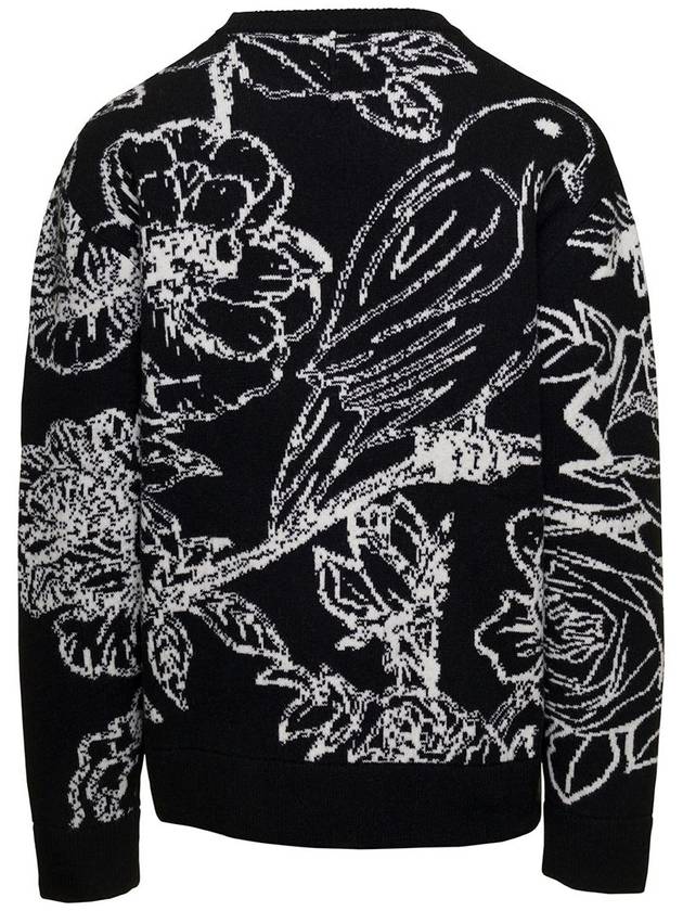 Knit Crewneck Sweater Flowers - 3.PARADIS - BALAAN 2