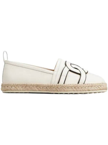 Women's Leather Kate Slip-Ons White - TOD'S - BALAAN 1