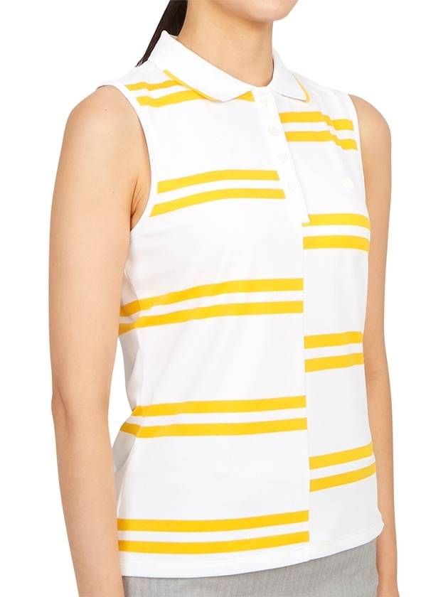 Offset Stripe Tech Pique Sleeveless Snow - G/FORE - BALAAN 4