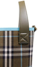 Mini London Check Tote Bag Olive - BURBERRY - BALAAN 5