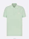 CD Icon Polo Shirt Green Cotton Pique Short Sleeve - DIOR - BALAAN 3