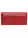 1MH132 Red Saffiano Leather Metal Bar Long Wallet - PRADA - BALAAN 4