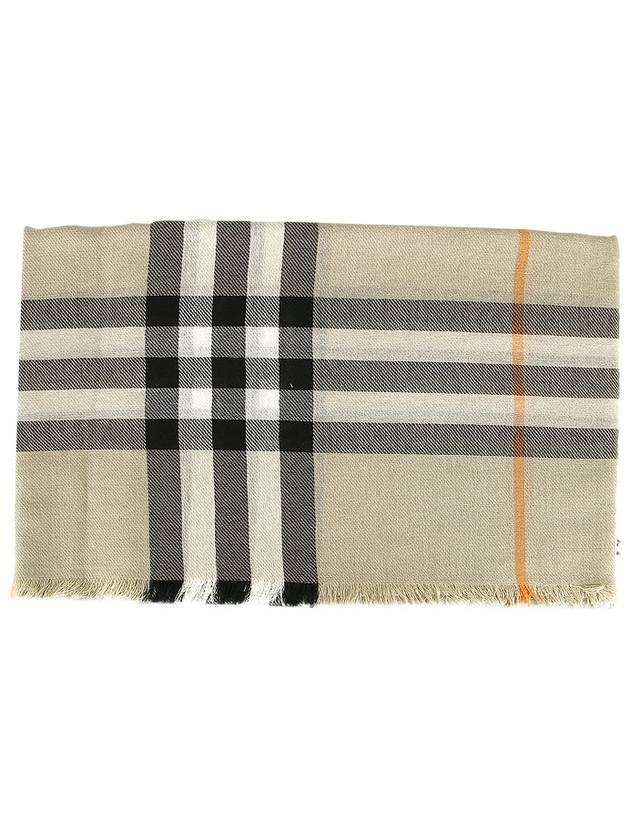 Checked Wool Scarf Green - BURBERRY - BALAAN 4