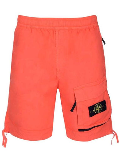 Wappen Cargo Bermuda Shorts Orange - STONE ISLAND - BALAAN 1