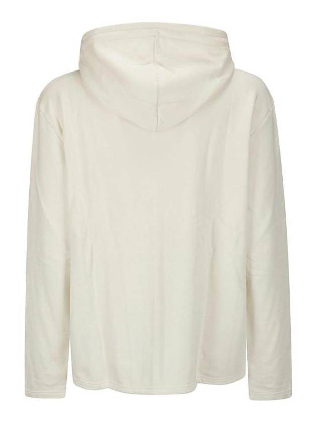 Embroidered Cotton Hooded Jacket Ivory - HELMUT LANG - BALAAN 3