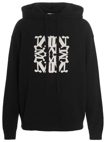 Eddie Logo Knit Hoodie Black - MAX MARA - BALAAN 1