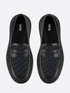 Oblique Jacquard Explorer Loafers Black - DIOR - BALAAN.