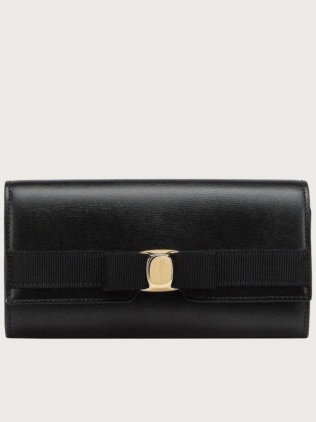 Vara Bow Continental Long Wallet Black - SALVATORE FERRAGAMO - BALAAN 2