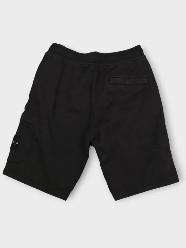 Fleece Bermuda Shorts Black - STONE ISLAND - BALAAN 4