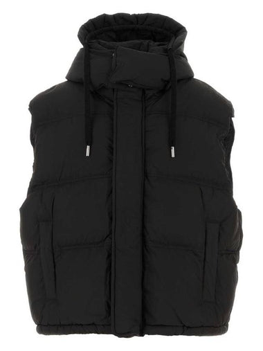 Hooded Padded Vest Black - AMI - BALAAN 1