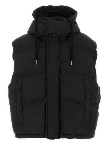 Hooded Padded Vest Black - AMI - BALAAN 1