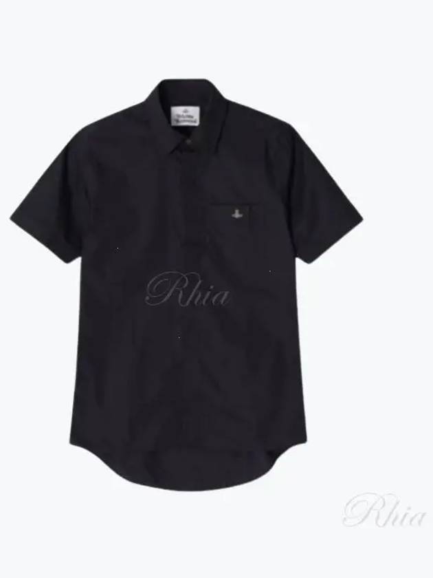 Men's Logo Classic Short Sleeve Shirt Black - VIVIENNE WESTWOOD - BALAAN 2