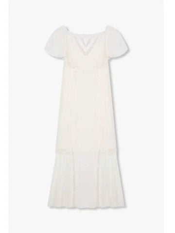 Flower Lace Boat Neck Dress Domini White - REFORMATION - BALAAN 1