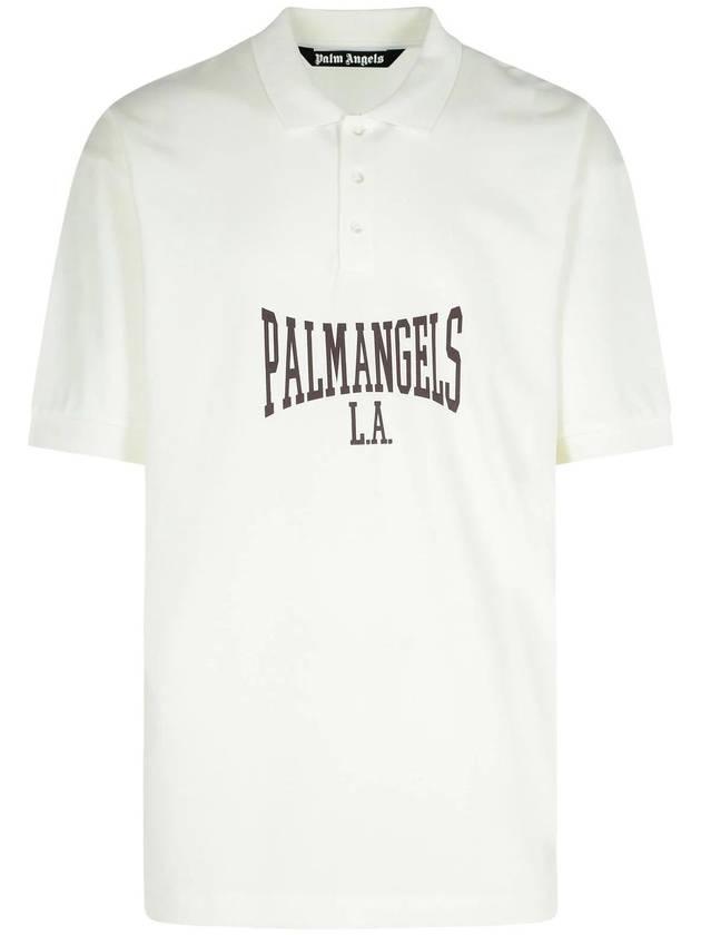 PALM ANGELS COLLEGE POLO S/S - PALM ANGELS - BALAAN 1