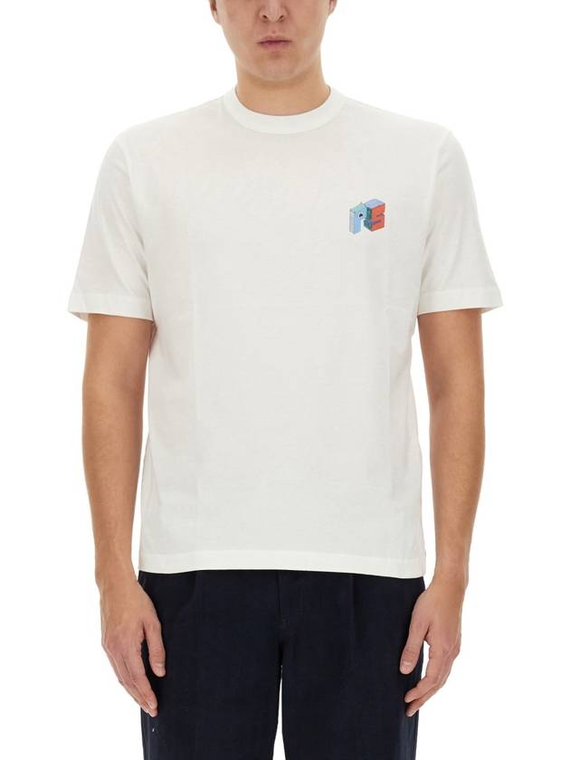 Jack World Back Printing Cotton Short Sleeve T-Shirt Ivory - PAUL SMITH - BALAAN 2