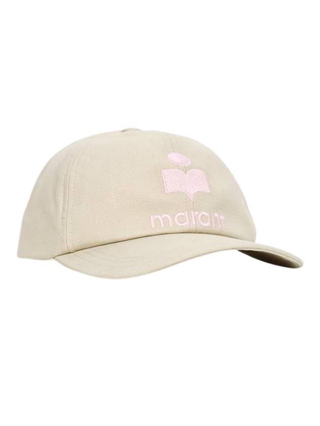 Tyron Logo Cotton Ball Cap Ecru Pink - ISABEL MARANT - BALAAN 1