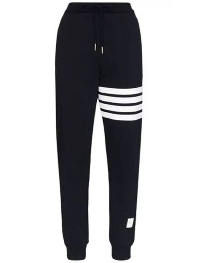 Women's Engineer 4 Bar Cotton Loopback Knit Track Pants Navy - THOM BROWNE - BALAAN 2