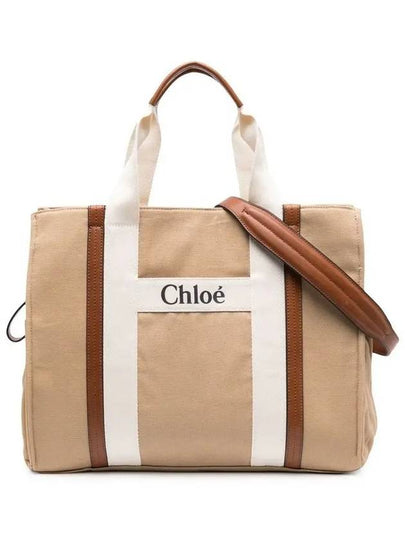 Kids Logo Tote Shoulder Bag Beige C90381 231 - CHLOE - BALAAN 2