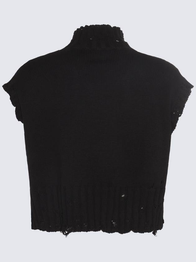 Distressed Cropped Cotton Vest Black - MARNI - BALAAN 3