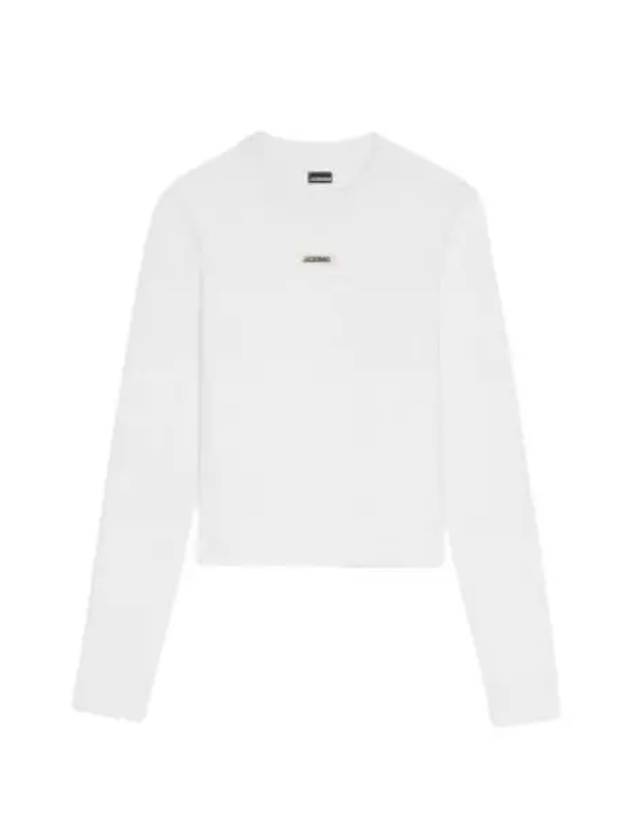 Le Gros Grain Manches Long Sleeve T-Shirt White - JACQUEMUS - BALAAN 2