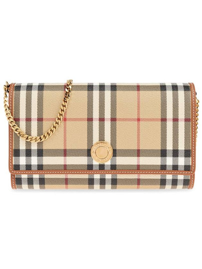 Check Chain Strap Long Wallet Beige - BURBERRY - BALAAN 2