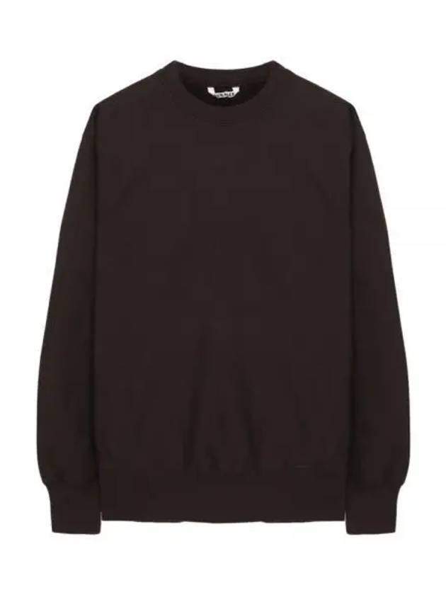 HIGH COUNT HEAVY SWEAT PO A22AP05HU DARK BROWN high count heavy sweatshirt - AURALEE - BALAAN 1