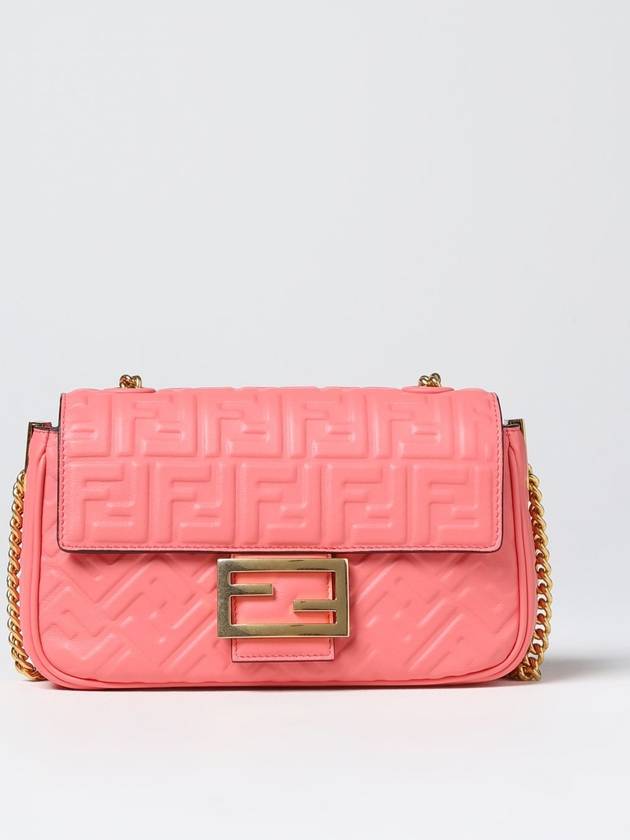 Baguette Medium Nappa Leather Chain Shoulder Bag Pink - FENDI - BALAAN 3