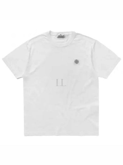 Organic Cotton Short Sleeve T-Shirt White - STONE ISLAND - BALAAN 2