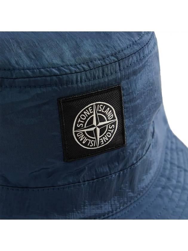 Econyl Regenerated Nylon Bucket Hat Avio Blue - STONE ISLAND - BALAAN 5