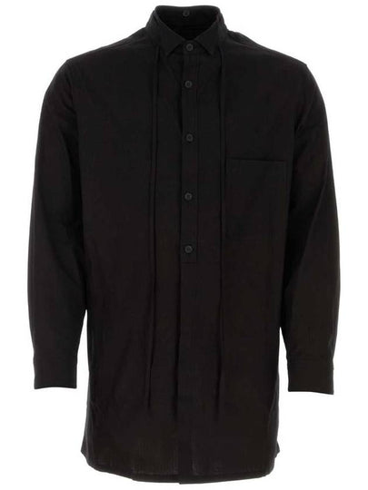 BLACK Black cotton shirt HJB20022 1 - YOHJI YAMAMOTO - BALAAN 2