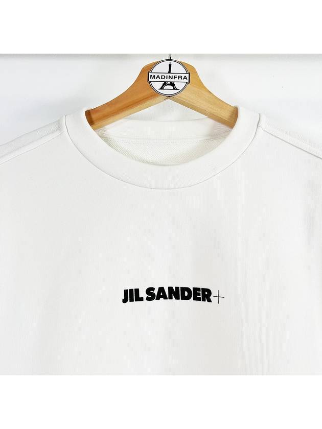 Women's Logo Cotton Sweatshirt Cream - JIL SANDER - BALAAN 4