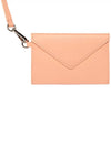 Neck Strap Envelope Leather Coin Wallet Peach - MAISON KITSUNE - BALAAN 5