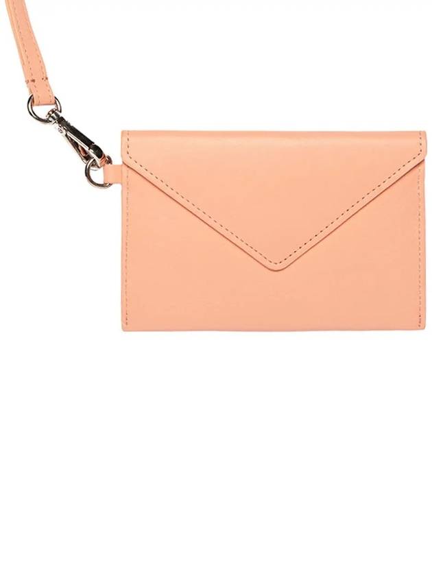 Neck Strap Envelope Leather Coin Wallet Peach - MAISON KITSUNE - BALAAN 5