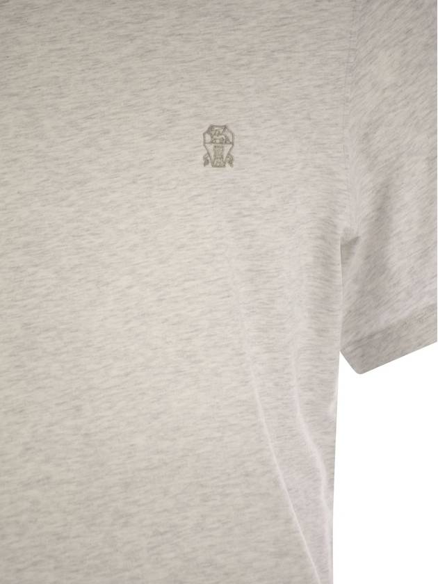 Slim fit crew-neck T-shirt in lightweight cotton jersey - BRUNELLO CUCINELLI - BALAAN 4