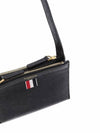 Document Holder Pebble Grain Leather Mini Cross Bag Black - THOM BROWNE - BALAAN 4