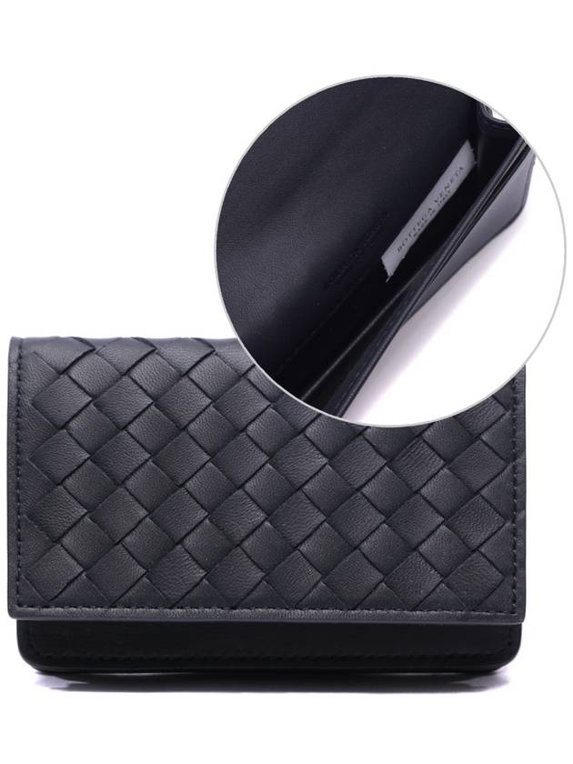 Intrecciato Flap Card Wallet Navy - BOTTEGA VENETA - BALAAN 2