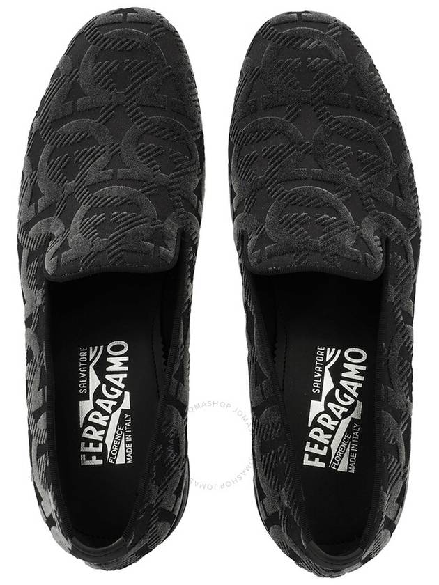 Salvatore Ferragamo Men's Black Lens Gancini Slip On Loafers, Brand Size 7 - SALVATORE FERRAGAMO - BALAAN 3