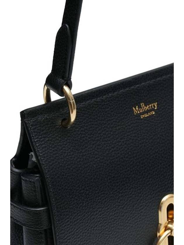 Amberley Classic Satchel Small Grain Shoulder Bag Black - MULBERRY - BALAAN 4