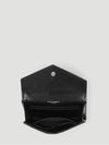 Envelope quilted silvertone logo fold card holder - SAINT LAURENT - BALAAN 5