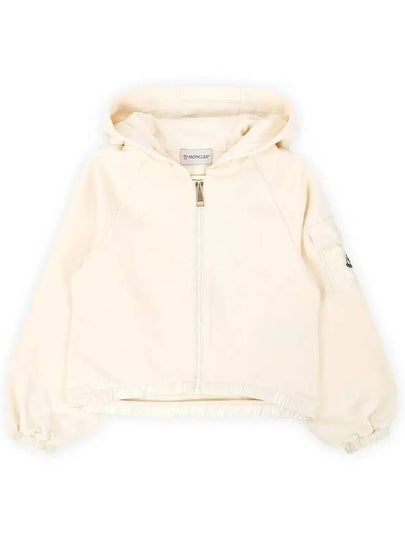 Kids Pocket Wappen Patch Hood Zip up Ivory 8G00020 809AG 050 8 10A - MONCLER - BALAAN 2