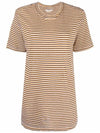 Striped Short Sleeve T-Shirt Honey - ISABEL MARANT - BALAAN 1